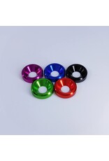 MT51826-BLK ANODIZED ALUMINUM COUNTERSUNK M3 WASHERS: BLACK (60)