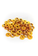 MT51826-GLD ANODIZED ALUMINUM COUNTERSUNK M3 WASHERS: GOLD (60)