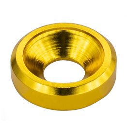 MT51826-GLD ANODIZED ALUMINUM COUNTERSUNK M3 WASHERS: GOLD (60)