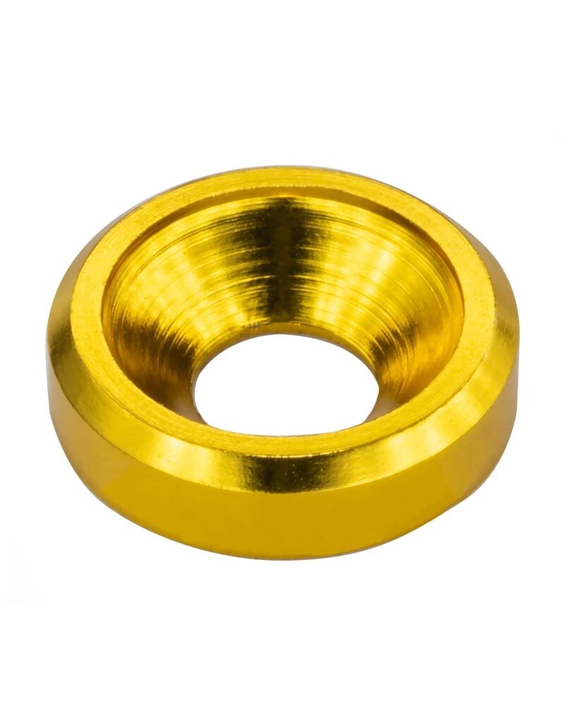 MT51826-GLD ANODIZED ALUMINUM COUNTERSUNK M3 WASHERS: GOLD (60)