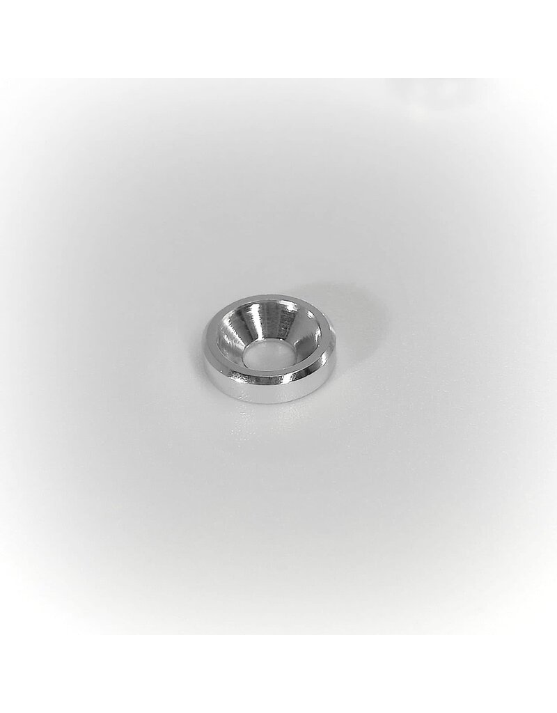 MT51826-SLR ANODIZED ALUMINUM COUNTERSUNK M3 WASHERS: SILVER (60)