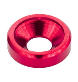 MT51826-RED ANODIZED ALUMINUM COUNTERSUNK M3 WASHERS: RED (60)