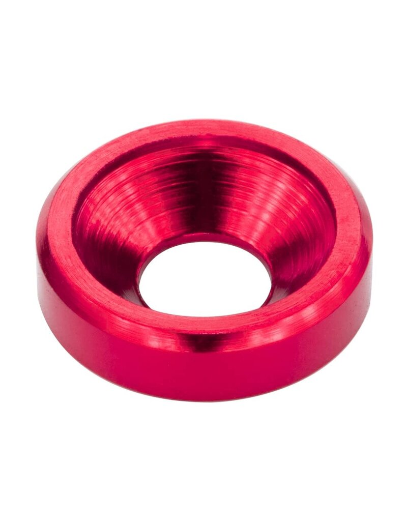 MT51826-RED ANODIZED ALUMINUM COUNTERSUNK M3 WASHERS: RED (60)