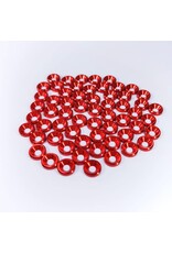 MT51826-RED ANODIZED ALUMINUM COUNTERSUNK M3 WASHERS: RED (60)