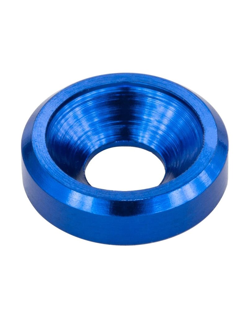 MT51826-BLU ANODIZED ALUMINUM COUNTERSUNK M3 WASHERS: BLUE (60)