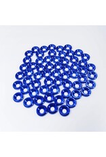 MT51826-BLU ANODIZED ALUMINUM COUNTERSUNK M3 WASHERS: BLUE (60)
