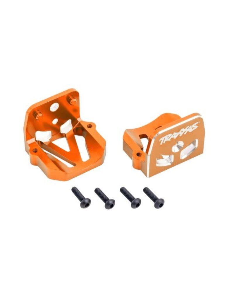 TRAXXAS TRA7760-ORNG ALUMINUM MOTOR MOUNTS (F&R): ORANGE