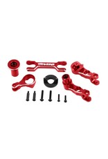 TRAXXAS TRA7746-RED X-MAXX ALUMINUM STEERING BELLCRANKS: RED