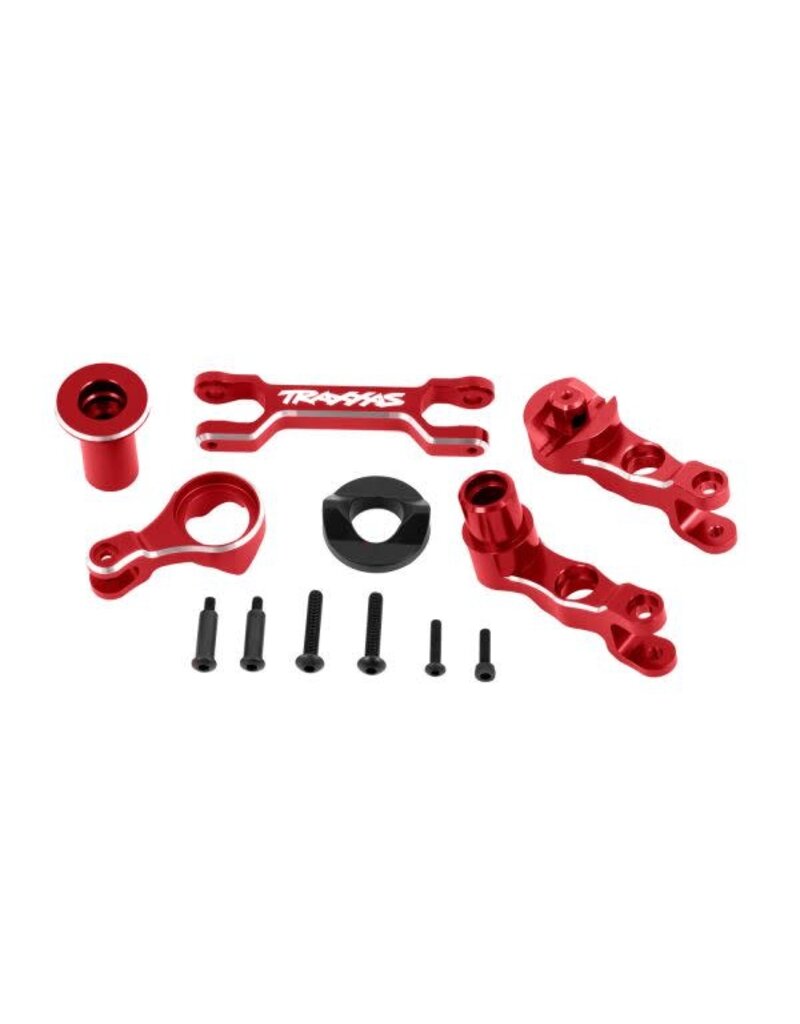TRAXXAS TRA7746-RED X-MAXX ALUMINUM STEERING BELLCRANKS: RED