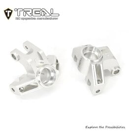 TREAL TRLX002SD4A4F LOSI LMT ALUMINUM FRONT STEERING KNUCKLE (SILVER) (2)
