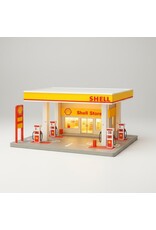 IMEX IMX2567 1/64 SCALE LIGHT-UP SHELL GAS STATION DIORAMA