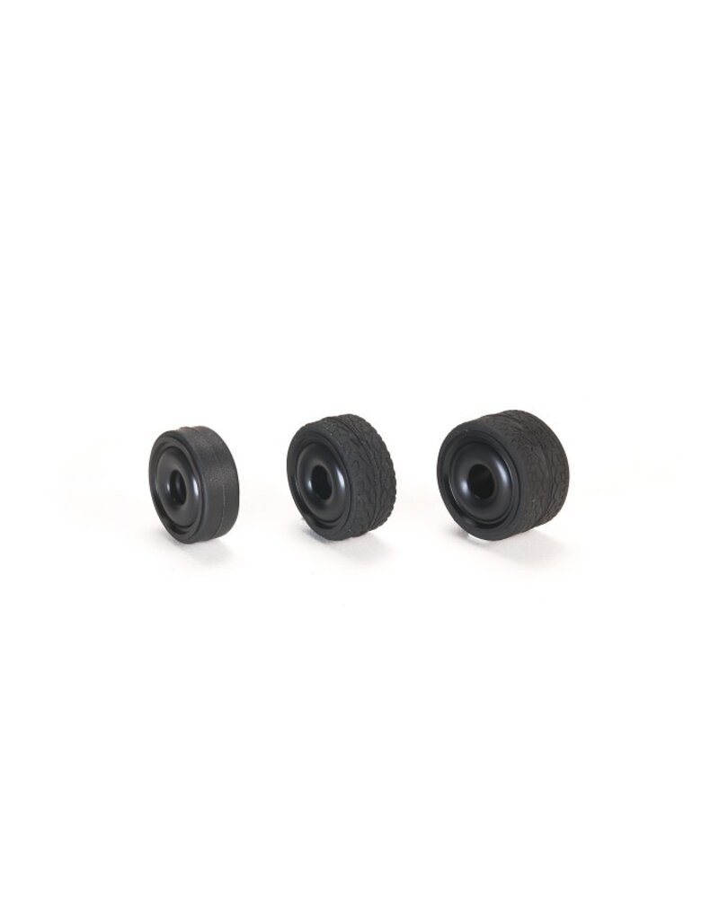 PN RACING PN MR2188R0  MINI-Z 2WD MACHINE CUT NYLON FG BLACK FORMULA 11X20MM FLANGED WHEEL R0 (2)