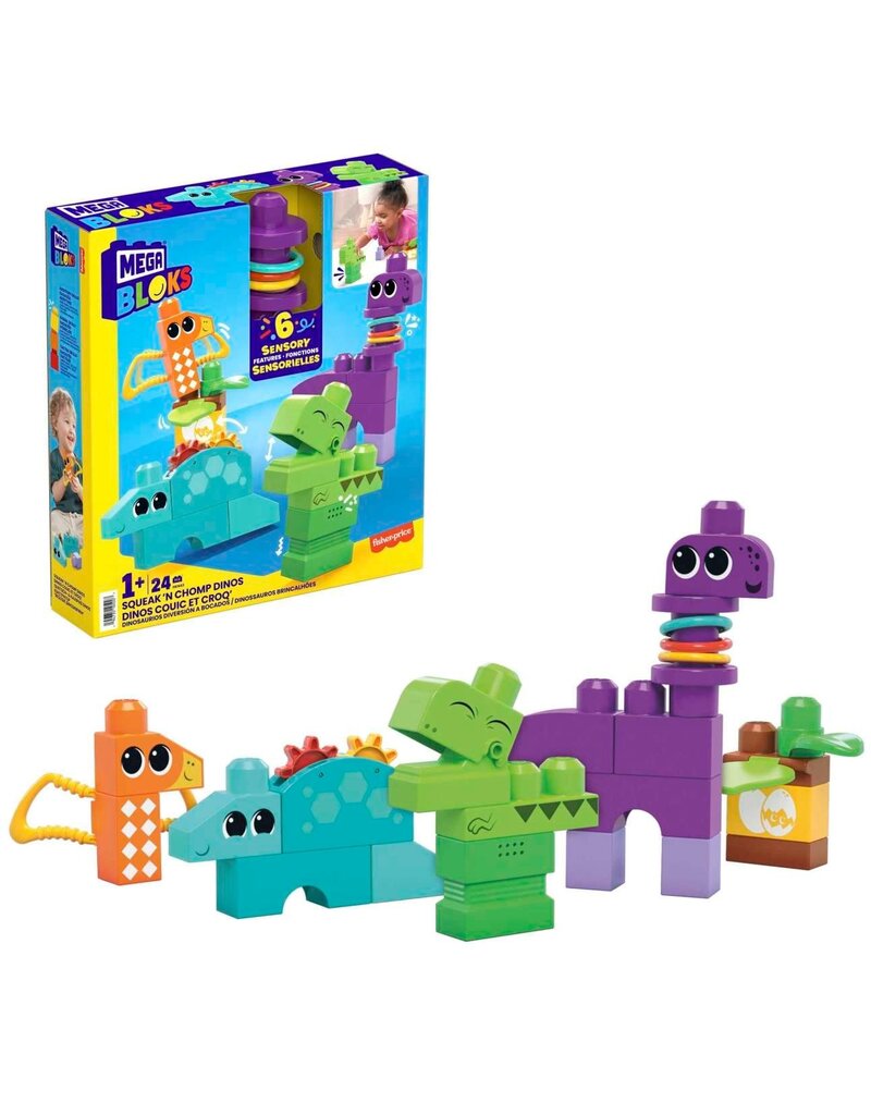 MEGA BLOKS FP HKN43 MEGA BLOKS SQUEK 'N CHOMP DINOS