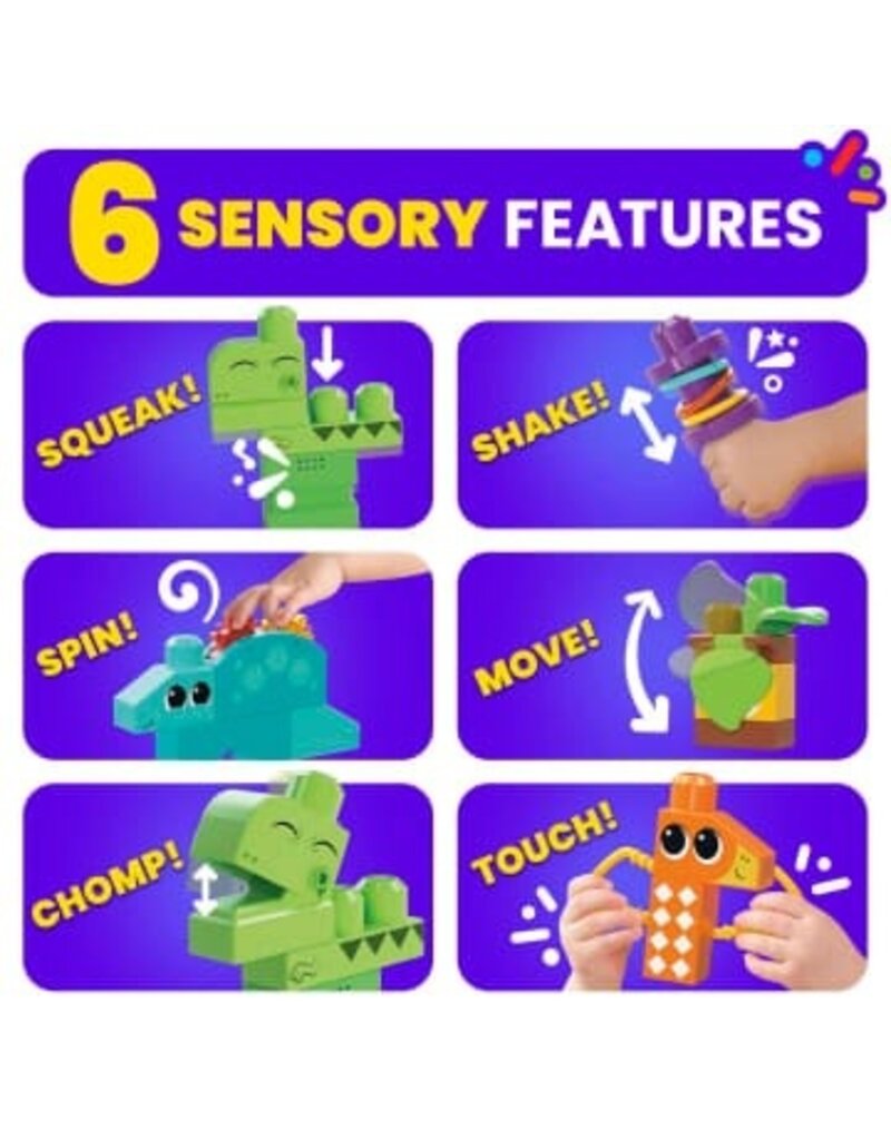 MEGA BLOKS FP HKN43 MEGA BLOKS SQUEK 'N CHOMP DINOS