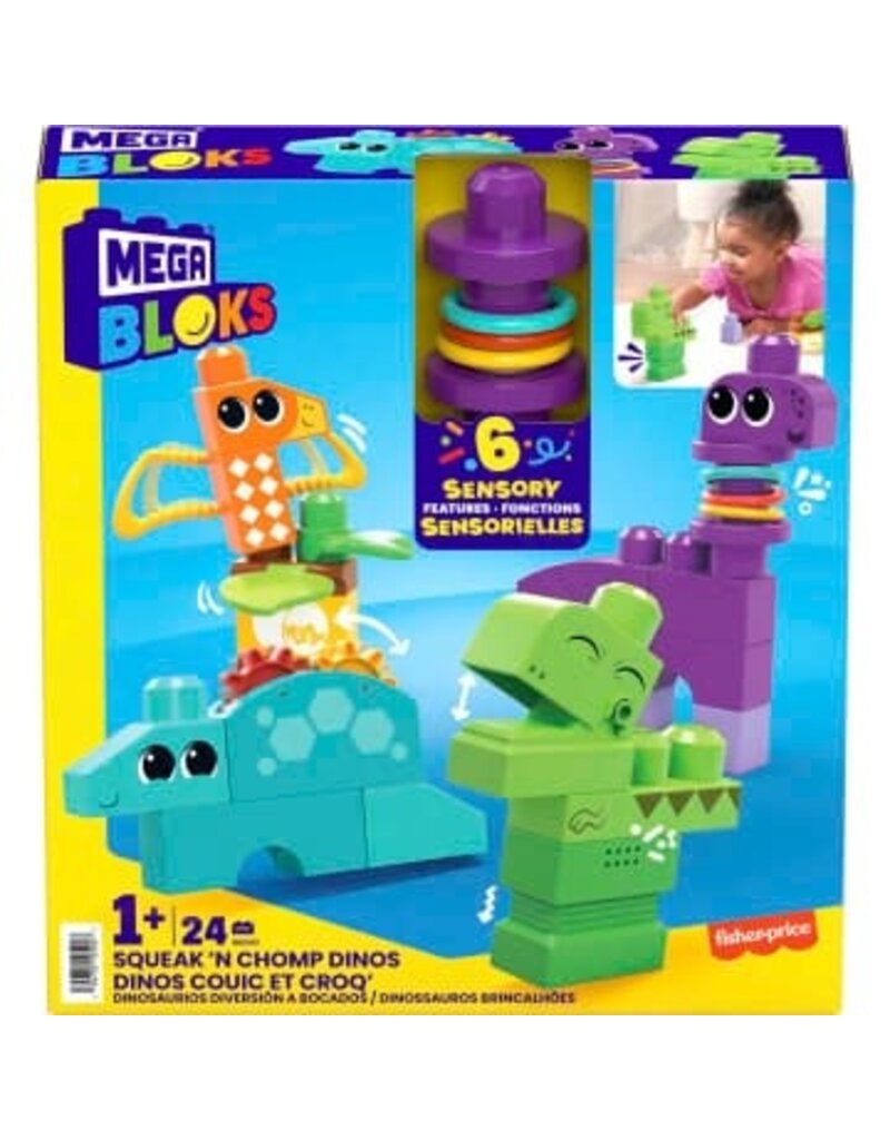 MEGA BLOKS FP HKN43 MEGA BLOKS SQUEK 'N CHOMP DINOS
