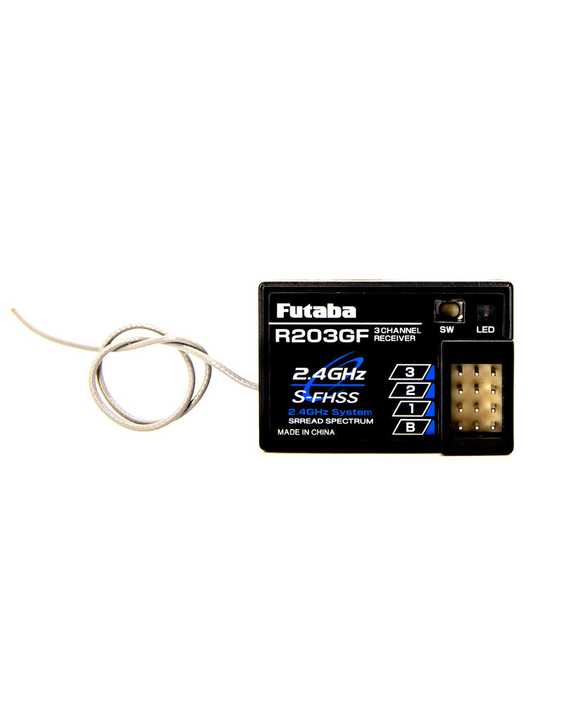 FUTABA FUT01102237-3 R203GF 2.4GHZ S-FHSS 3-CHANNEL RECEIVER