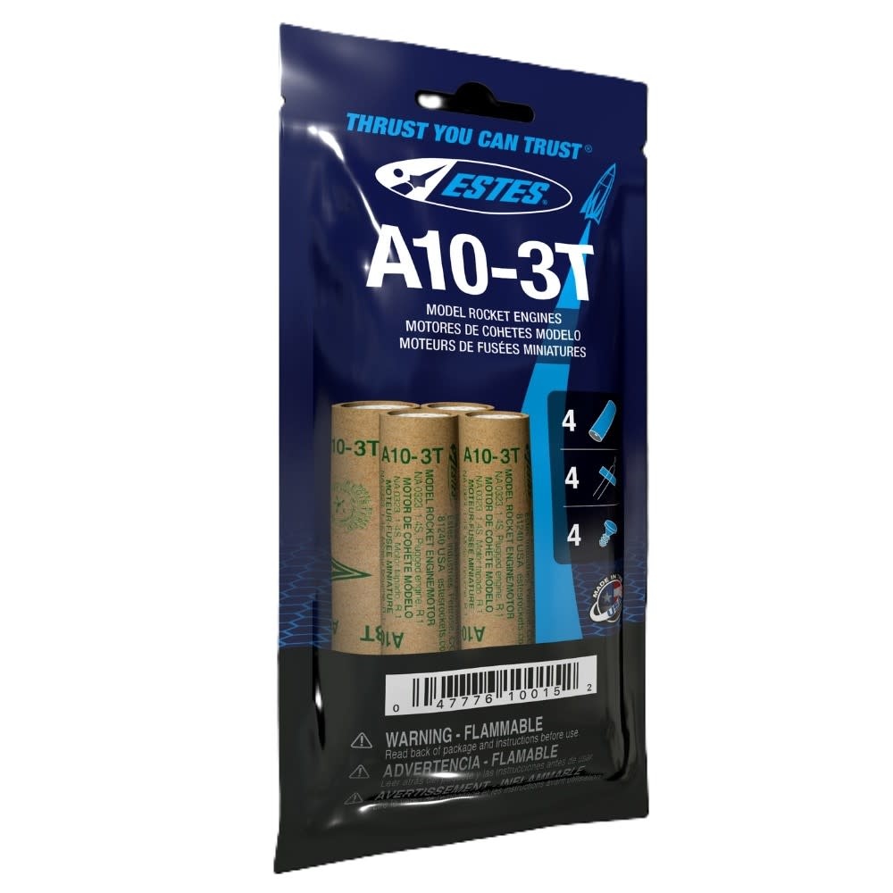 A10-3T Mini Model Rocket Engine (4) - 10015