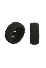 ARRMA AR550057 2HO TIRE SET GLUED BLACK (2)