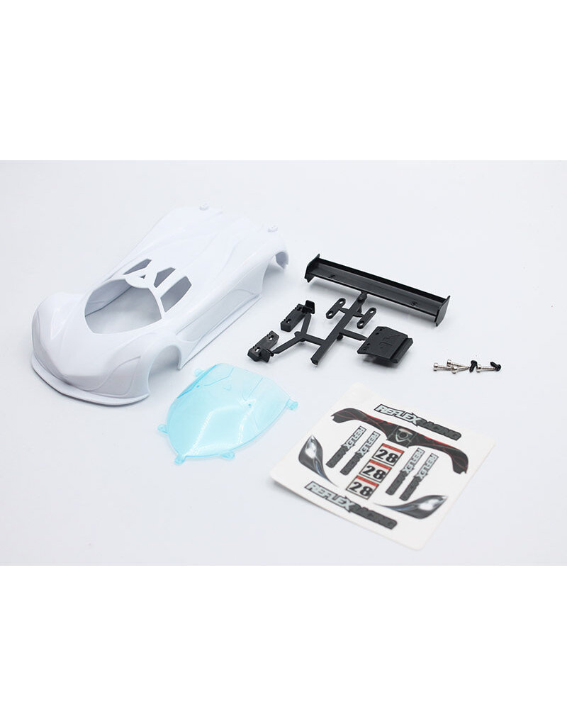 REFLEX RACING RAW-001-WT MF-1 ABS PLASTIC BODY SET: WHITE