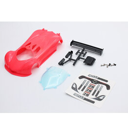 REFLEX RACING RAW-001-FR MF-1 ABS PLASTIC BODY SET: FLUOURESCENT RED