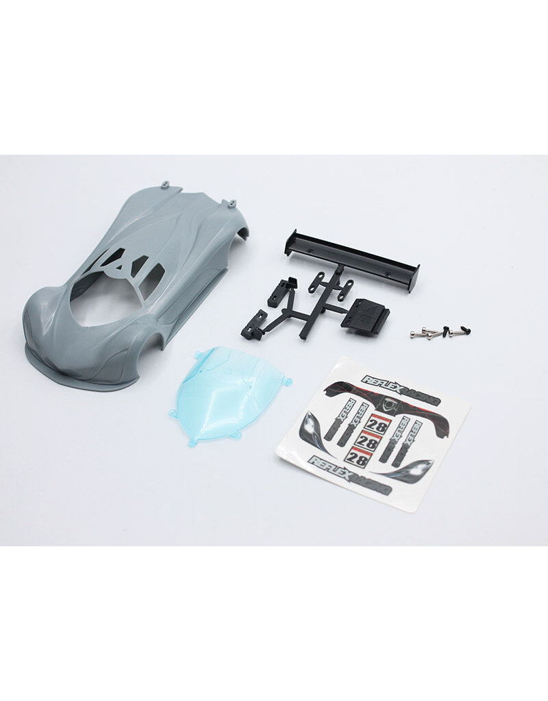 REFLEX RACING RAW-001-LG MF-1 ABS PLASTIC BODY SET: LIGTH GRAY