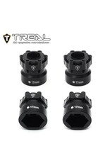 TREAL TRLB07GNDRWQL 2.6" MONSTER TRUCK WHEEL 17MM HEX ADAPTERS (BLACK) (4)