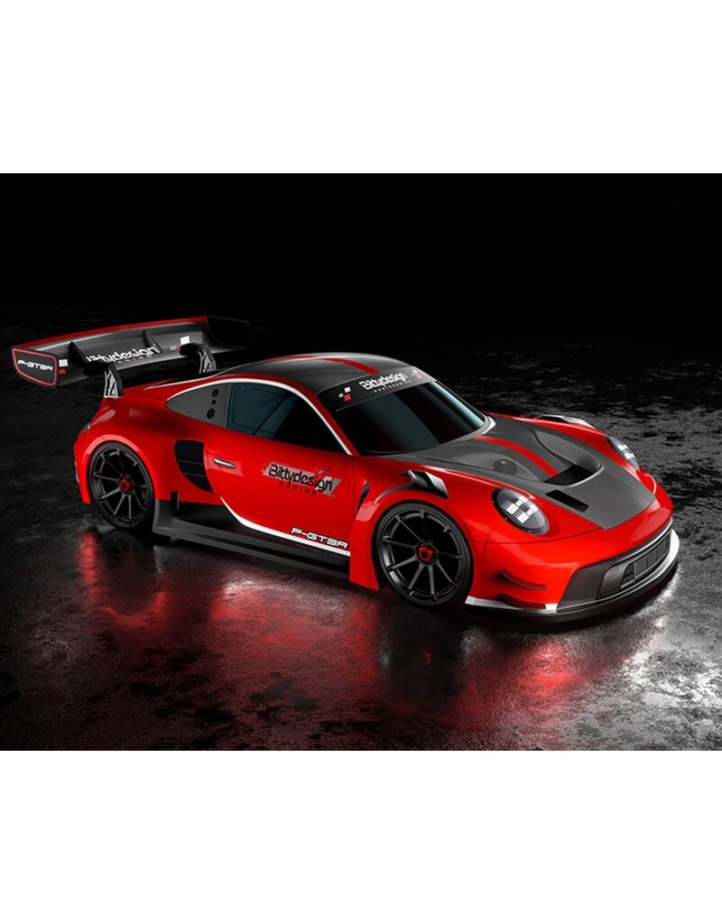 BITTYDESIGN BDYGT8-PGT3RLWH P-GT3R 1/8 ON-ROAD GT BODY (CLEAR) (360MM WHEELBASE) (1.5MM)