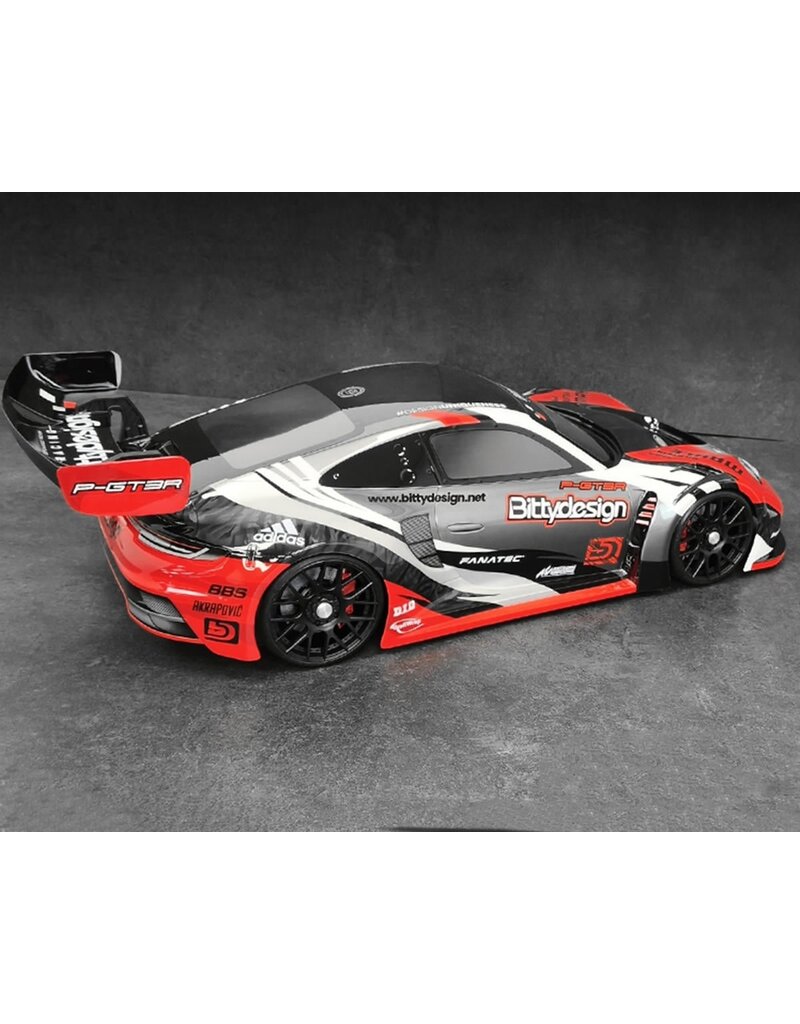 BITTYDESIGN BDYGT8-PGT3RLWH P-GT3R 1/8 ON-ROAD GT BODY (CLEAR) (360MM WHEELBASE) (1.5MM)