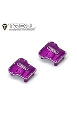 TREAL TRLX003KUW3DP ALUMINUM AXLE DIFFERENTIAL COVERS FOR TRAXXAS TRX-4M (PURPLE) (2)