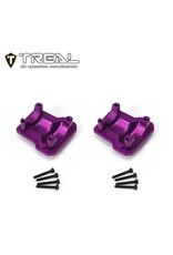 TREAL TRLX003KUW3DP ALUMINUM AXLE DIFFERENTIAL COVERS FOR TRAXXAS TRX-4M (PURPLE) (2)