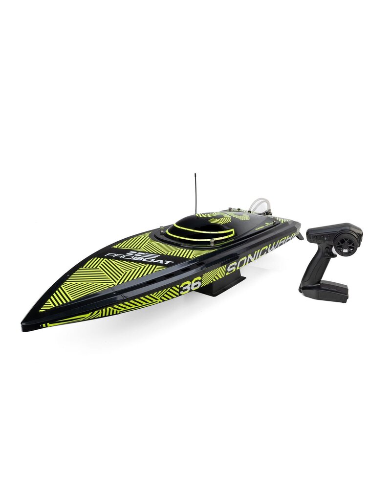 PROBOAT PRB-2171T1 SONICWAKE 36" V3, SELF-RIGHTING V-HULL BOAT RTR, BLACK HULL
