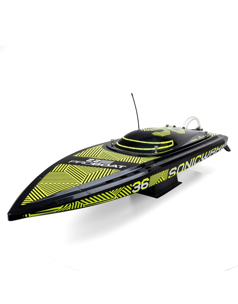 PROBOAT PRB-2171T1 SONICWAKE 36" V3, SELF-RIGHTING V-HULL BOAT RTR, BLACK HULL