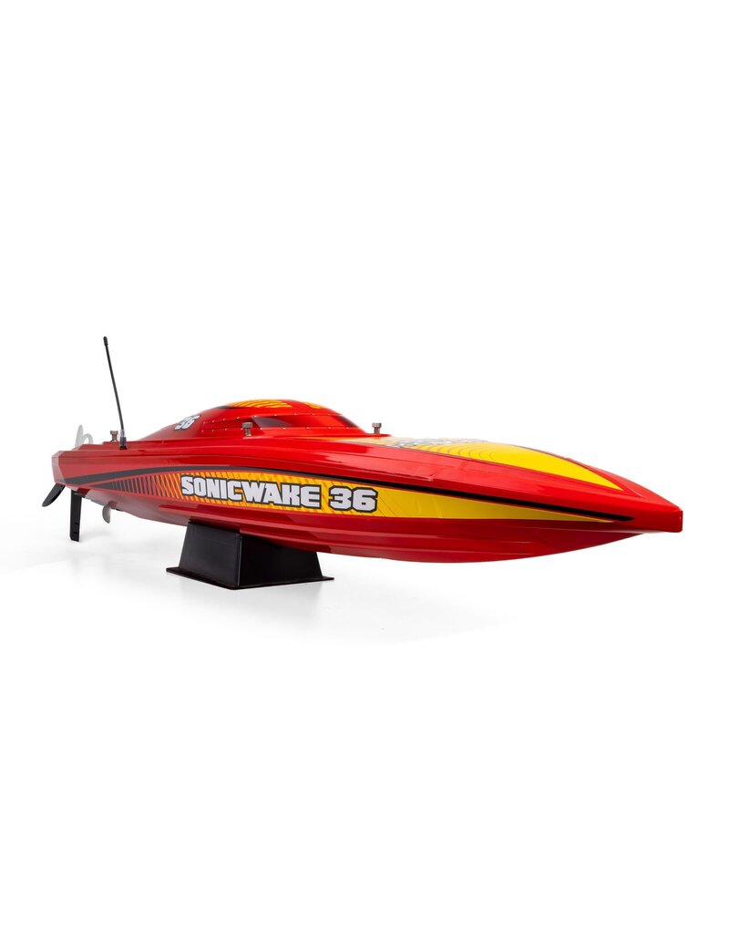 PROBOAT PRB-2171T2 SONICWAKE 36" V3, SELF-RIGHTING V-HULL BOAT RTR, RED HULL