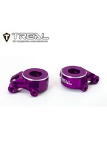 TREAL TRLX003KIKGPT ALUMINUM FRONT STEERING KNUCKLES FOR TRAXXAS TRX-4M (PURPLE) (2)