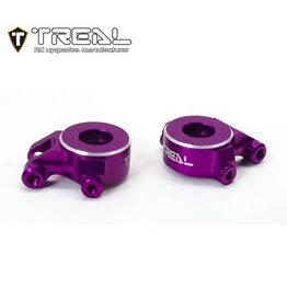 TREAL TRLX003KIKGPT ALUMINUM FRONT STEERING KNUCKLES FOR TRAXXAS TRX-4M (PURPLE) (2)