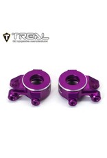 TREAL TRLX003KIKGPT ALUMINUM FRONT STEERING KNUCKLES FOR TRAXXAS TRX-4M (PURPLE) (2)