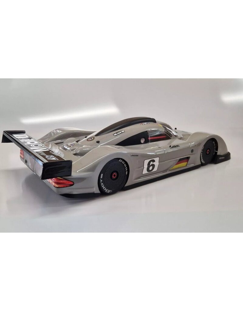 DELTA PLASTIK USA DP8524 MERCEDES CLR 1/7 CLEAR WITH WING DECALS AND MASK