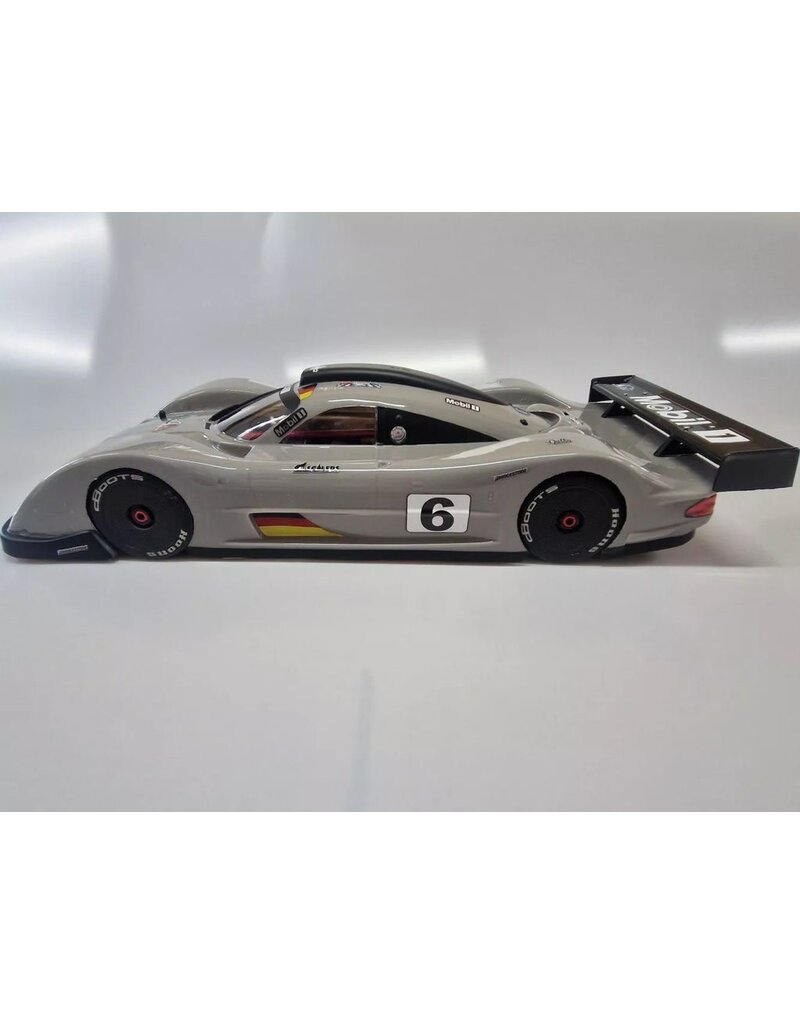 DELTA PLASTIK USA DP8524 MERCEDES CLR 1/7 CLEAR WITH WING DECALS AND MASK