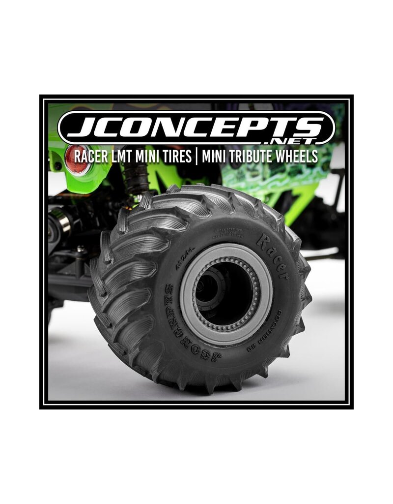 JCONCEPTS JCO4124-01 LOSI MINI LMT RACER MONSTER TRUCK TIRE (2) (BLUE)