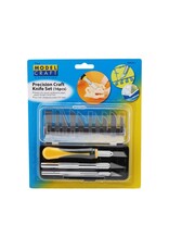 SHESTO LTD SKIPKN3305/S 16-PIECE PRECISION HOBBY KNIFE SET W/#1, #2 & #5 HANDLES
