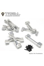 TREAL TRLX00449HEKX LOSI MINI LMT ALUMINUM CHASSIS CROSS BRACE SET (SILVER) (GRAVE DIGGER/SON-UVA DIGGER)