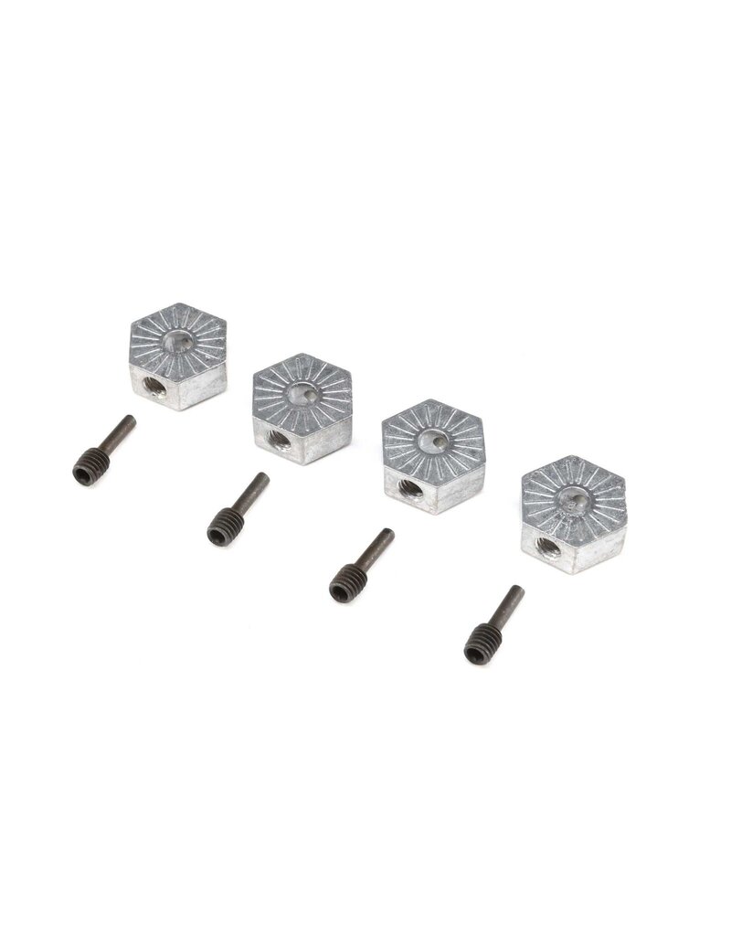 LOSI LOS242053 17MM HEX ADAPTER W/SCREWPIN (4): LMT