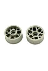 MARKA RACING PRODUCTS MZR-200F3-19 MINI-Z 2WD CNC DELRIN FLANGED FRONT WHEEL 8.5X19MM +3 OFFSET (LIGHT GRAY)