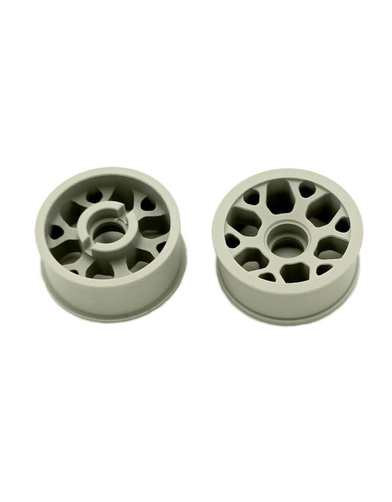 MARKA RACING PRODUCTS MZR-200F3-19 MINI-Z 2WD CNC DELRIN FLANGED FRONT WHEEL 8.5X19MM +3 OFFSET (LIGHT GRAY)