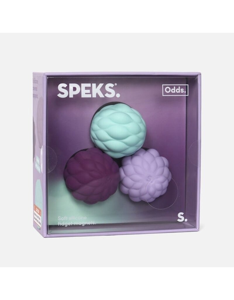 SPEKS SPEKS ODDS SOFT SILICONE FIDGET MAGNETS: PURPLE PUFFS