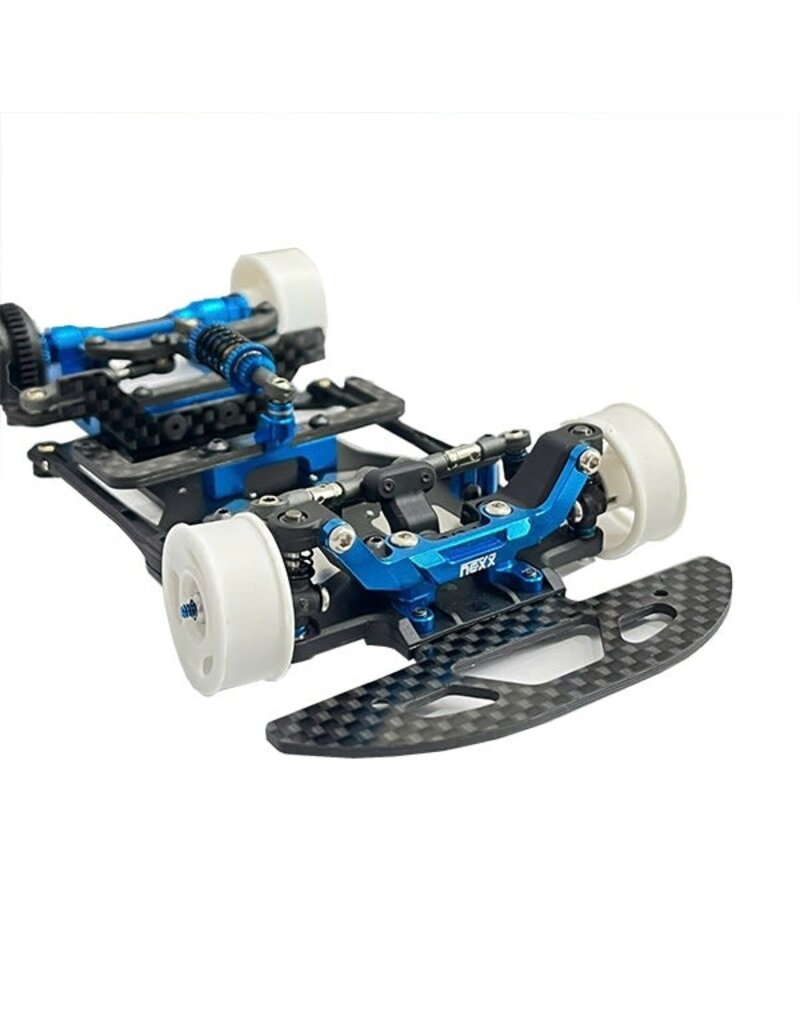 NEXX RACING NX-576 ALUMINUM FRONT STRUT BAR FOR RC28: BLUE