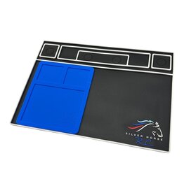 SILVER HORSE SHRC SH0263-BL RC PIT MAT V2 INCLUDES NESTING HIGH HEAT SOLDER MAT: BLUE