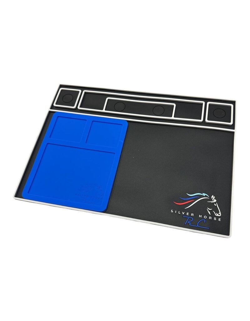 SILVER HORSE SHRC SH0263-BL RC PIT MAT V2 INCLUDES NESTING HIGH HEAT SOLDER MAT: BLUE