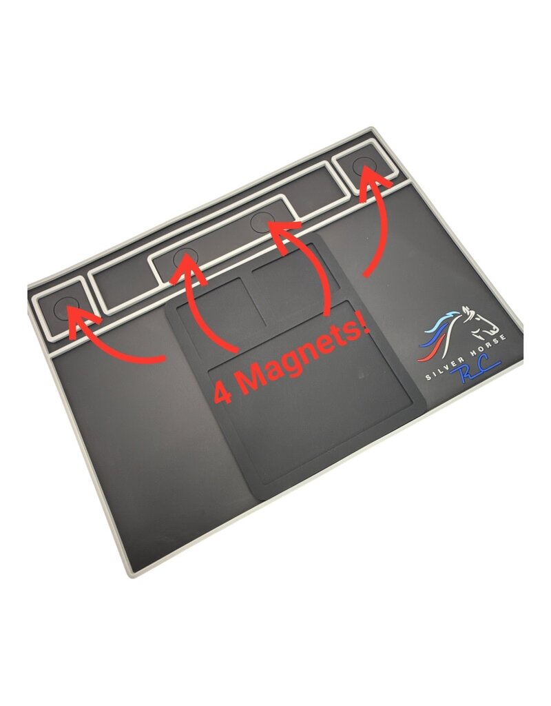 SILVER HORSE SHRC SH0264 RC PIT MAT INCLUDES NESTING HIGH HEAT SOLDER MAT: GRAY