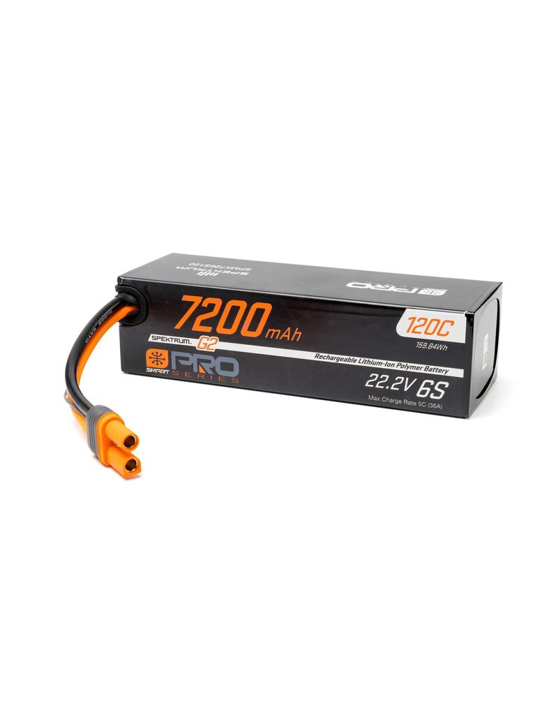 SPEKTRUM SPMX726S120 22.2V 7200MAH 6S 120C SMART PRO G2 LIPO IC5